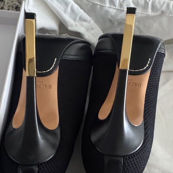 Balmain Black and Gold Heeled Ankle Boots - Picture 4 of 8